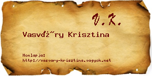 Vasváry Krisztina névjegykártya