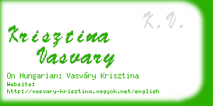 krisztina vasvary business card