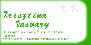 krisztina vasvary business card